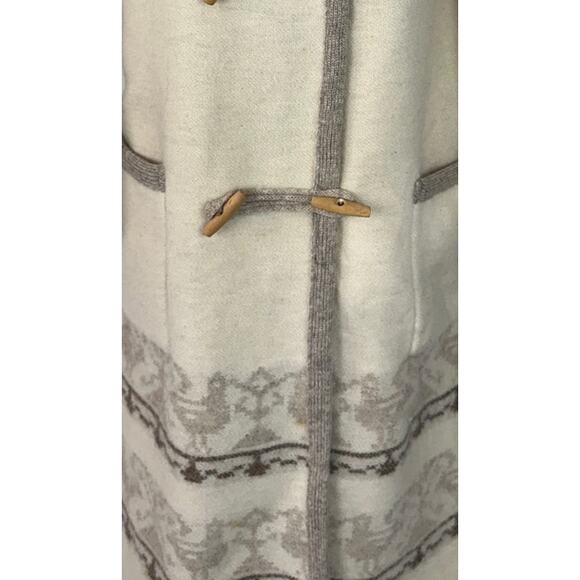 Alafoss Icewool S Ivory 100% Pure Virgin Wool Long Cardigan Sweater Coat - Picture 7 of 16